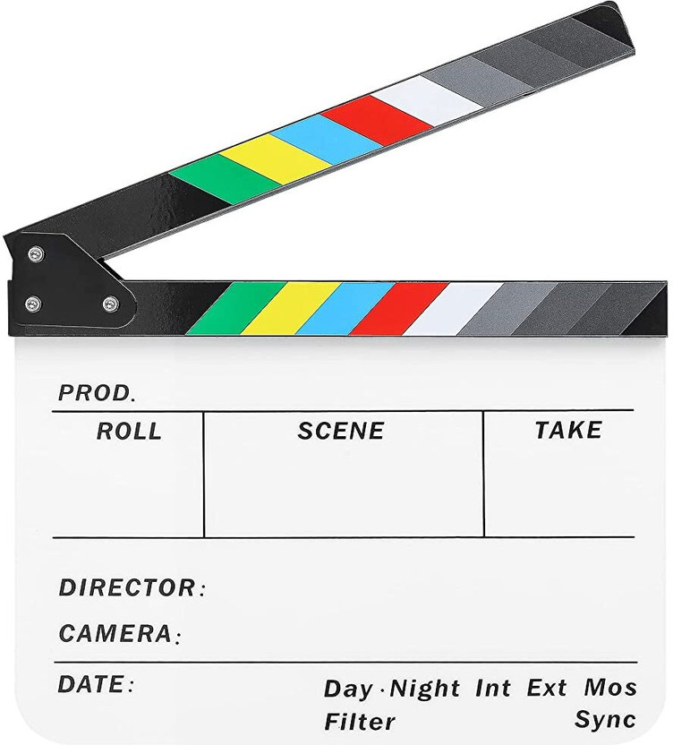 HASTHIP Clapper Board Stage Prop Acrylic Studio Camera Photography Film