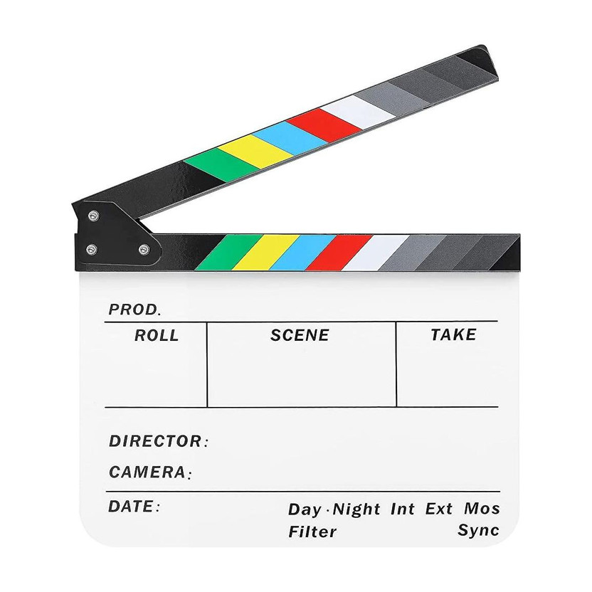 HASTHIP Clapper Board Stage Prop Acrylic Studio Camera Photography Film