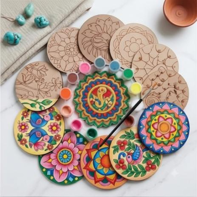 Wood Wood Heart Mandala Art Kit for Adults, Kids | DIY Art Craft Kit For Kids/Gifts - Flipkart Deal