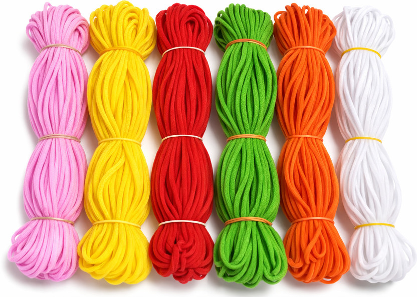 KHUSHA KHUSHA CREATIONS Soft Cotton Macrame Cord Set of 6 Colors 20 Meter Each - Flipkart Deal