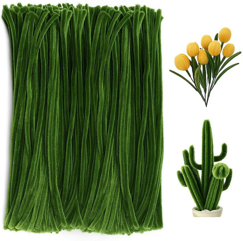 Prefact Prefact 100pcs(Approx) Premium Multicolour pipe Cleaners, 8mm Soft Fuzzy Wire For Craft - Flipkart Deal