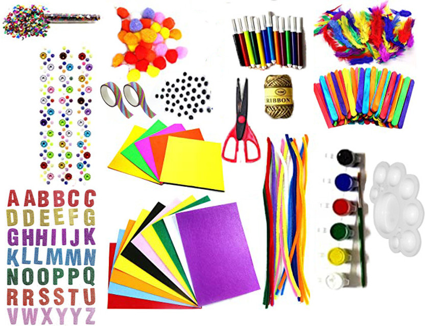 KHUSHA CREATIONS DIY Art Craft Material Kit for Kids/Gifts For Kids/Hobby Craft