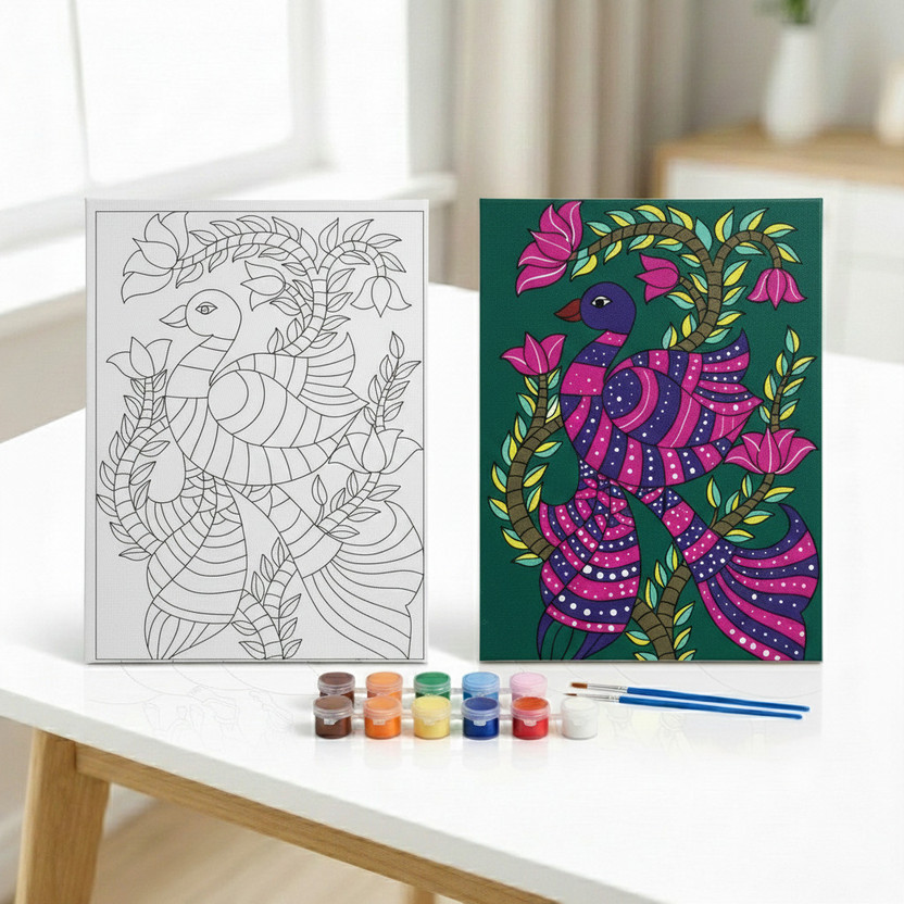 Hobby India Canvas Painting kit | Diy Painting kit | Art and Craft kit