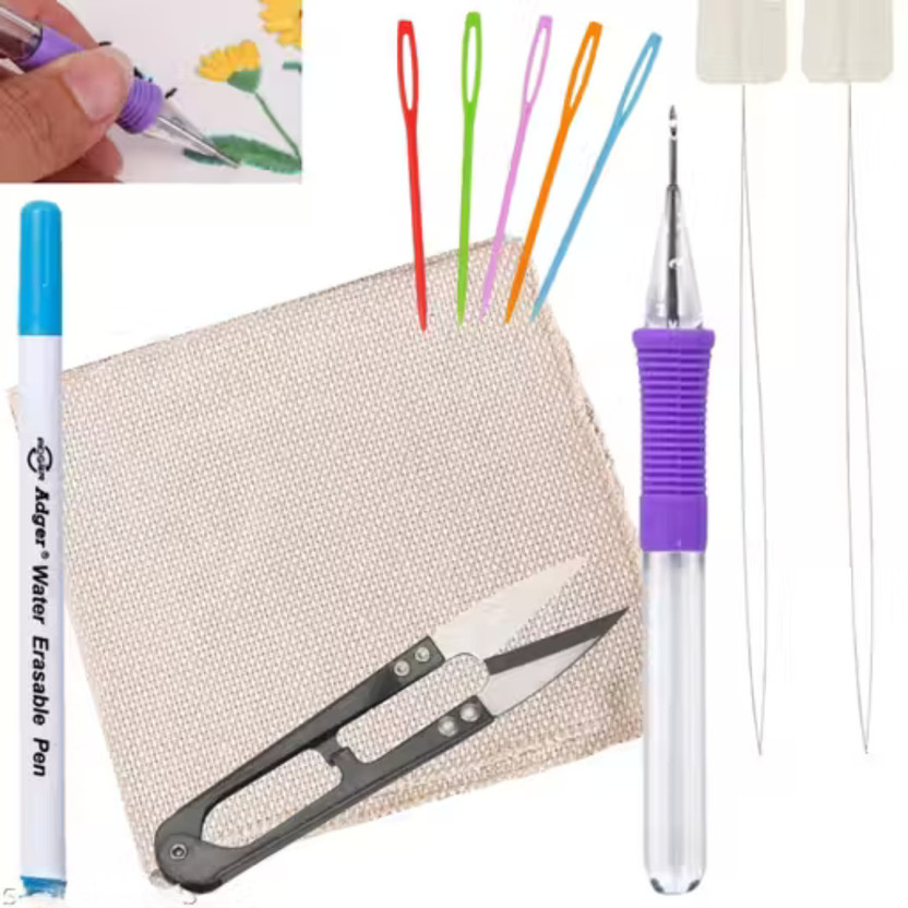 KHUSHA KHUSHA CREATIONS Needle Embroidery Starter Kit With Cloth & Tools for DIY - Flipkart Deal