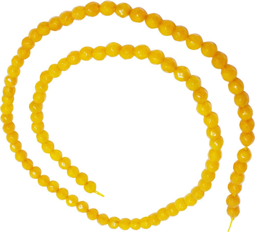 Scorpion Scorpion 4mm Yellow Dyed Quartz Faceted Beads Round Shaped Sold per 15 inch Approx. Strand - Flipkart Deal