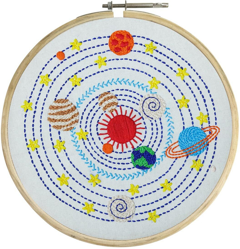 Flipkart Embroiderymaterial DIY Hand Embroidery kit set for Beginners & Adults - cross stitch Galaxy Design - Flipkart Deal
