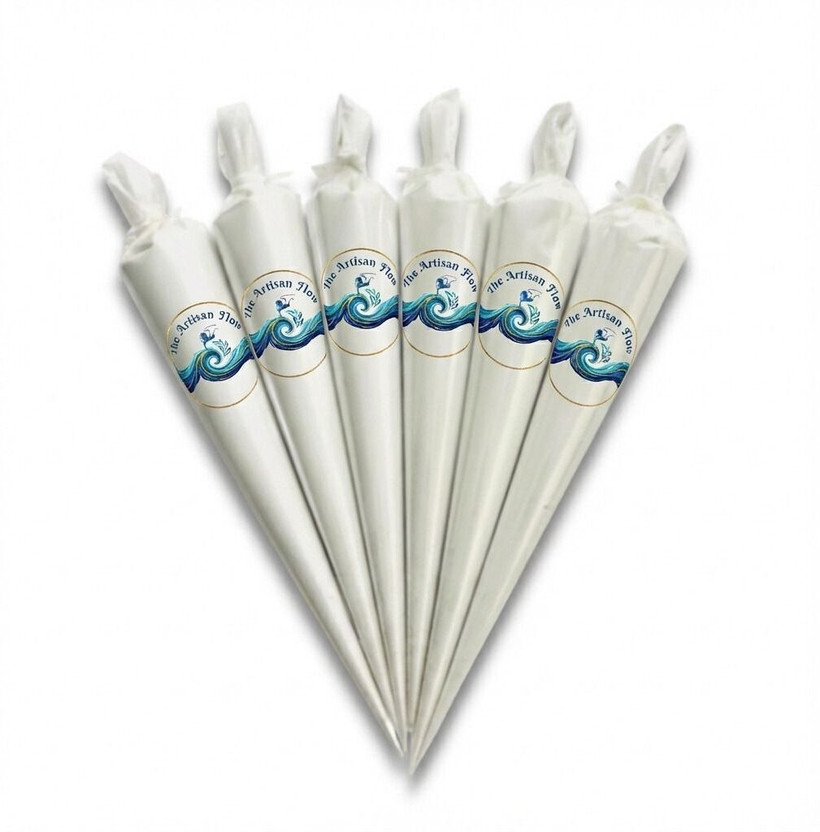 The Artisan Flow Premium Ceramic Cone for Lippan Art & Craft, DIY Paste (Pack of 6 | White)