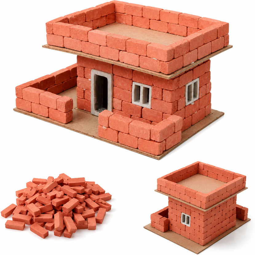KHP KHP ENTERPRISES Mini Bricks House Craft Kit 0001 - Flipkart Deal