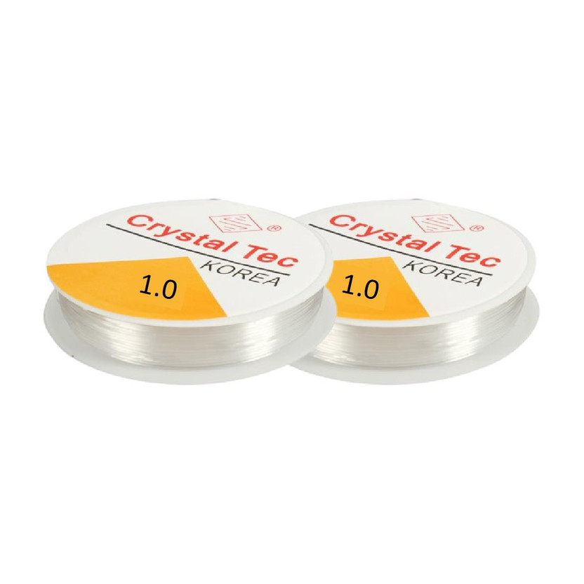 Weariton 1.0 mm (2 Roll) Elastic Rope Cord String for Bracelet / Jewellery Making