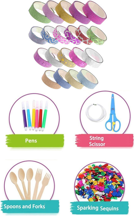 Sharum Sharum Crafts Art Supplies for Kids Craft Art Kit for Boys Girls School Project #SE035 - Flipkart Deal