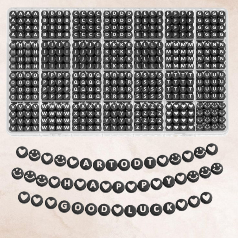 Shivanshelite Alphabet Beads Jewelry Craft Supplies for Friendship Bracelet DIY