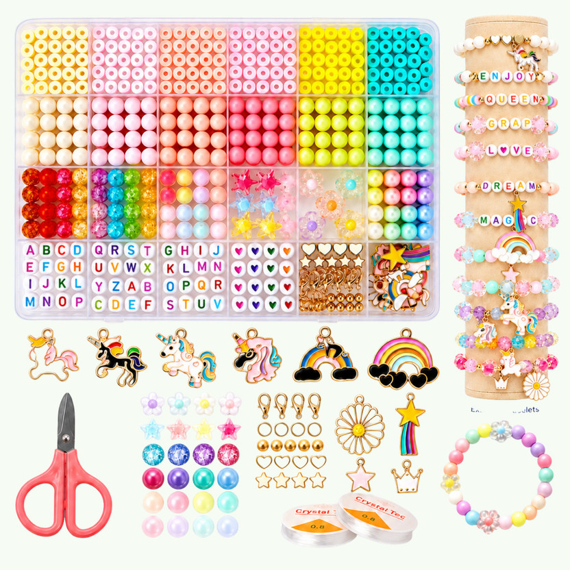 ASTRAVELLON Letter and Charm Creations: Bead and String Supplies in Heart Accents