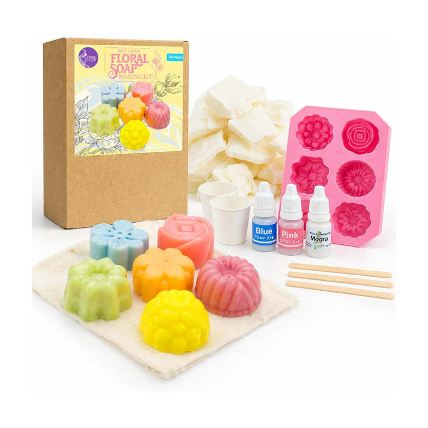 ASIAN HOBBY CRAFTS Floral Soap Making Kit for Kids – DIY Soap Craft & Activity