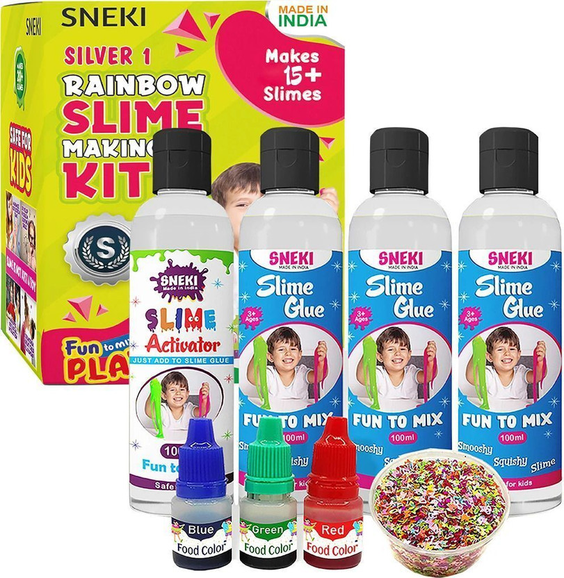sneki DIY (15+Slime) Toy Slime Activator Glue Putty Making Kit Set for Boys Girls Kids