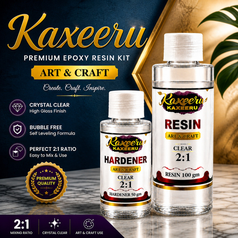 KAXEERU Premium Epoxy Resin Kit (2:1 Ratio) – Crystal Clear