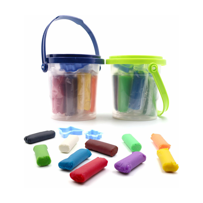 333MART 333MART Dough Bucket Pack of 2, Clay Dough with 20 Colorful Clay & Sculpting Figures - Flipkart Deal
