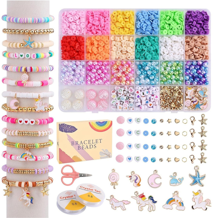 Devdhan Unicorn Bracelet Making Kit, Bead Set, Jewellery Making Kit for Kids