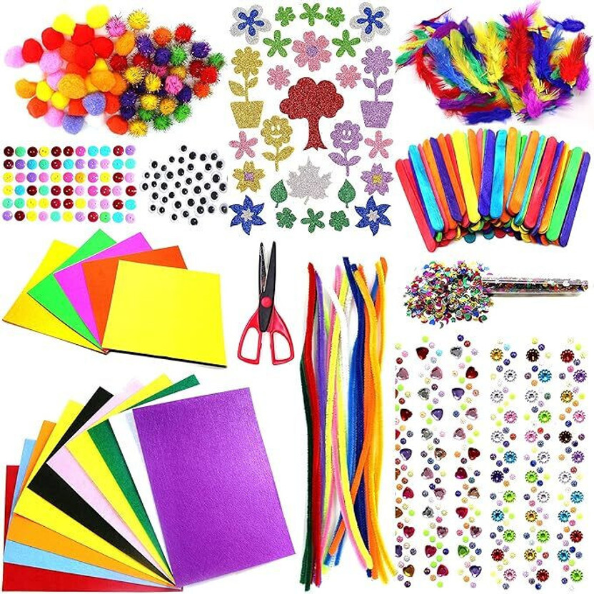 Brijsun Arts & Crafts Supplies Kit For Kids & All Age Group/DIY Craft Material Kit
