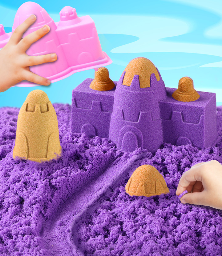 Intelliskills Premium Magic Sand Kit With Shape Moulds for Kids, Art&Craft Kit, 3+ Yrs