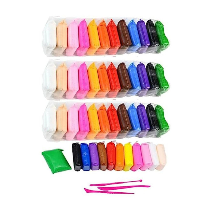 Toyporium Toyporium Set Of 48 Colorful Soft Fluffy Foam Creative Art & Craft Air Dry Clay For Kids41 - Flipkart Deal