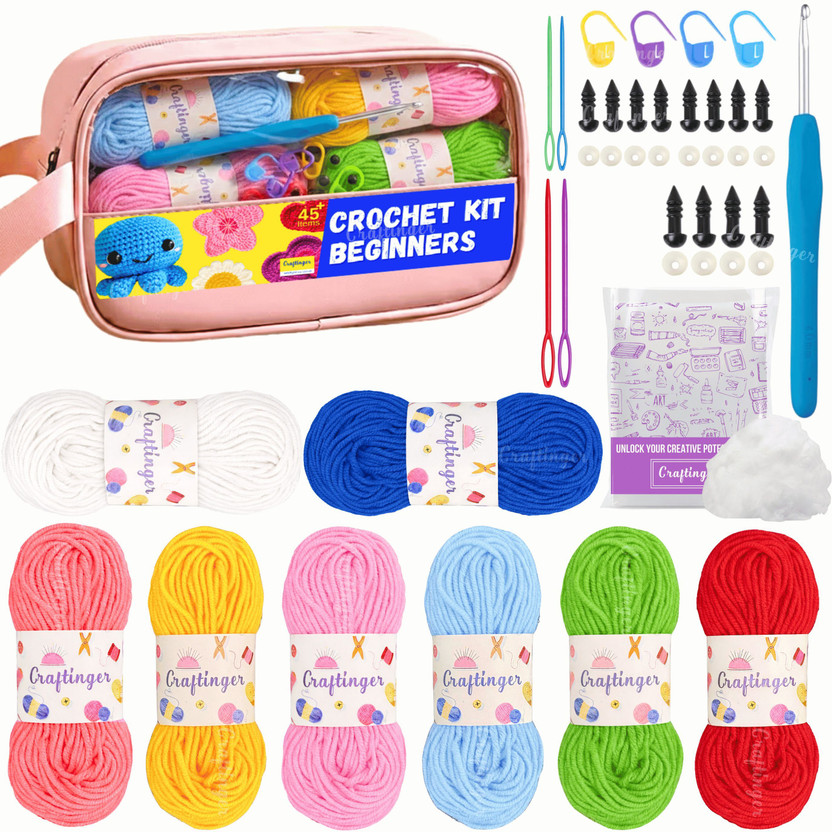 Craftinger Crochet Kits for Beginners with All Accessory