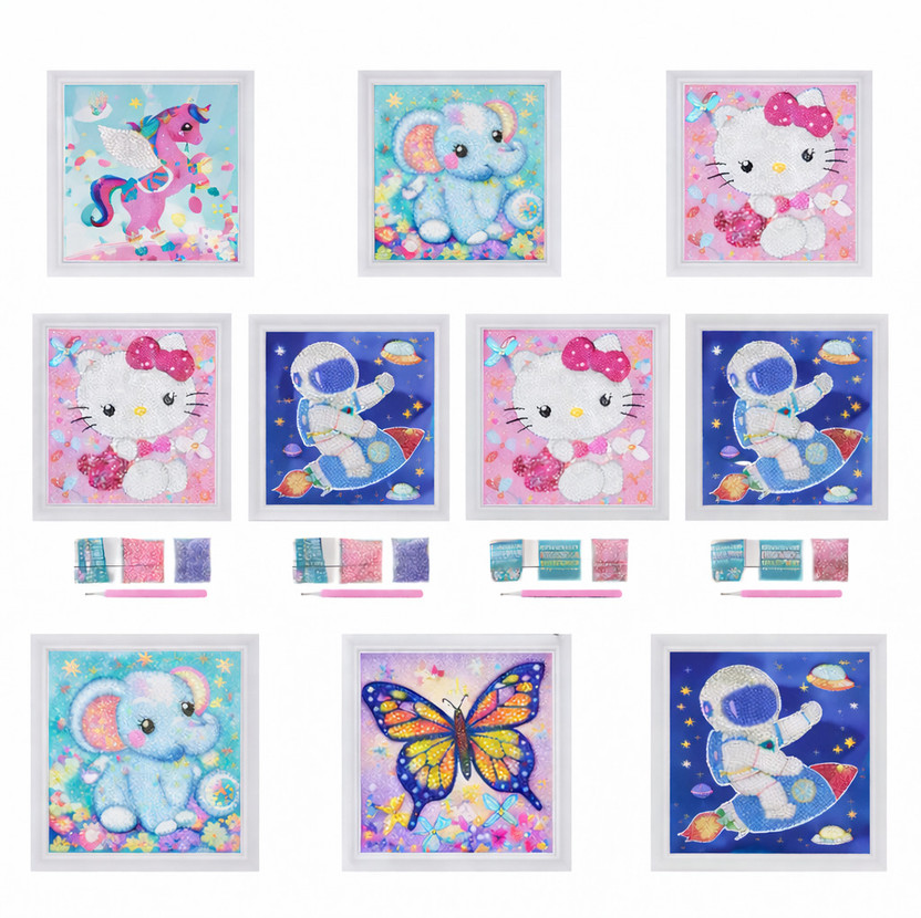 GiftyJoy 5D Diamond Painting Kit (Pack of 10) – DIY Art & Craft Set for Kids & Adults