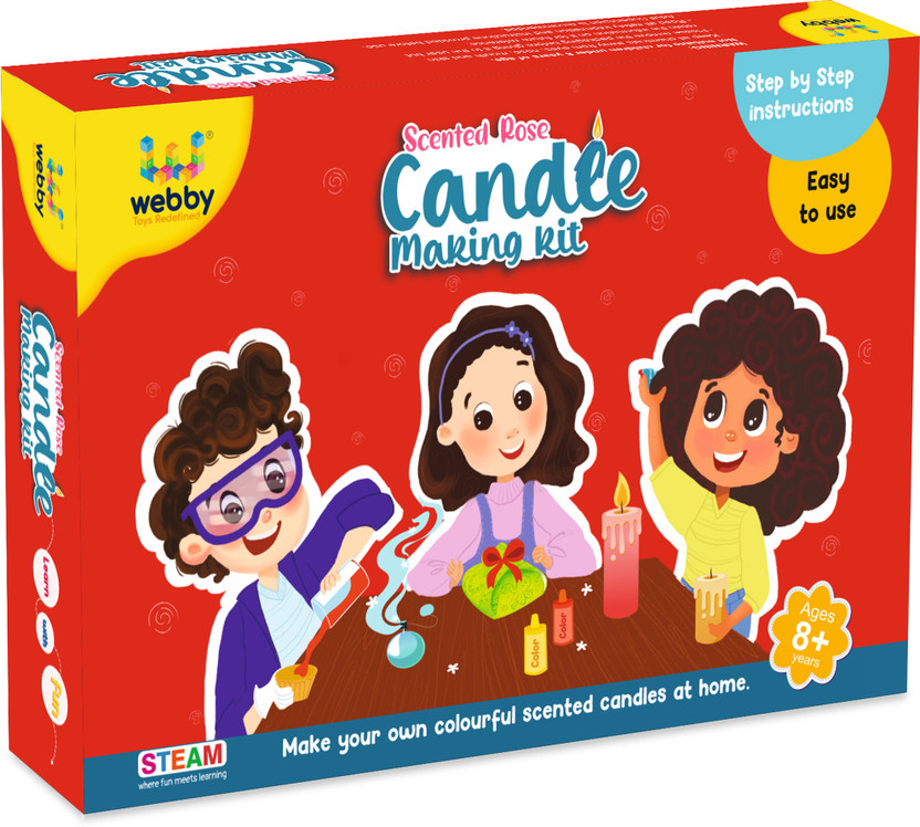 Webby Webby DIY Candle Making Kit, STEAM Leaner, Educational & Learning Activity Toy Kit for Kids, Boys & Girls Age 8+ (Multicolor) - Flipkart Deal
