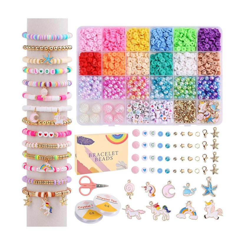 BIGMOTHERS Unicorn Bracelet Making Kit for Girls, Jewellery Making Kit for Kids Bead Set