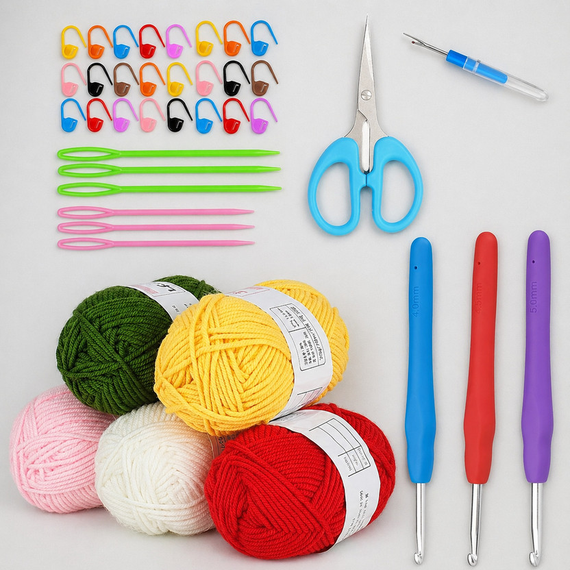 Shop141 Crochet Kits for Beginner, Learn to Crochet Set Supplies