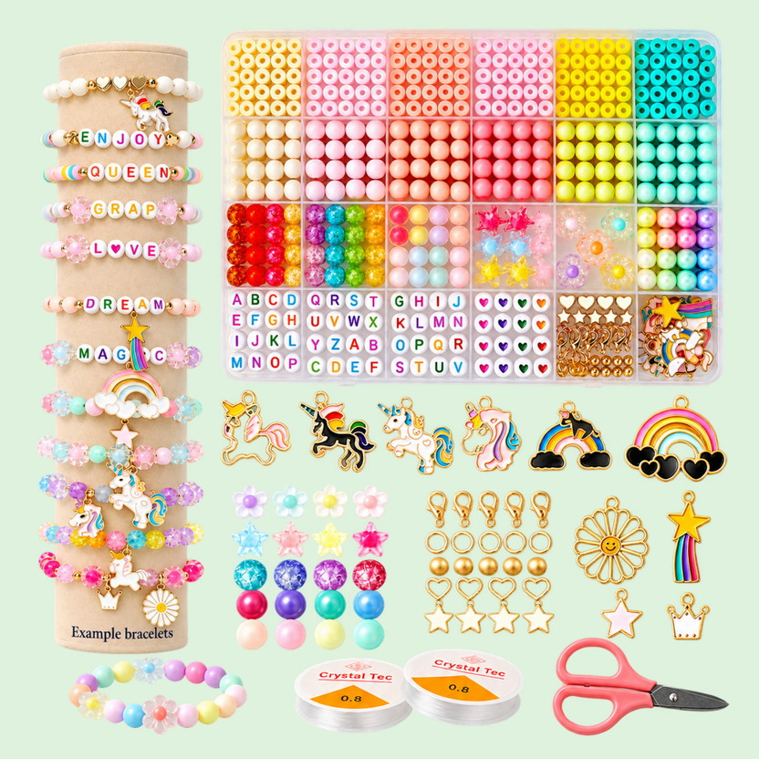 ASTRAVELLON DIY Jewellery Making Kit - Fun Craft with Pearl Style Beads for School Projects
