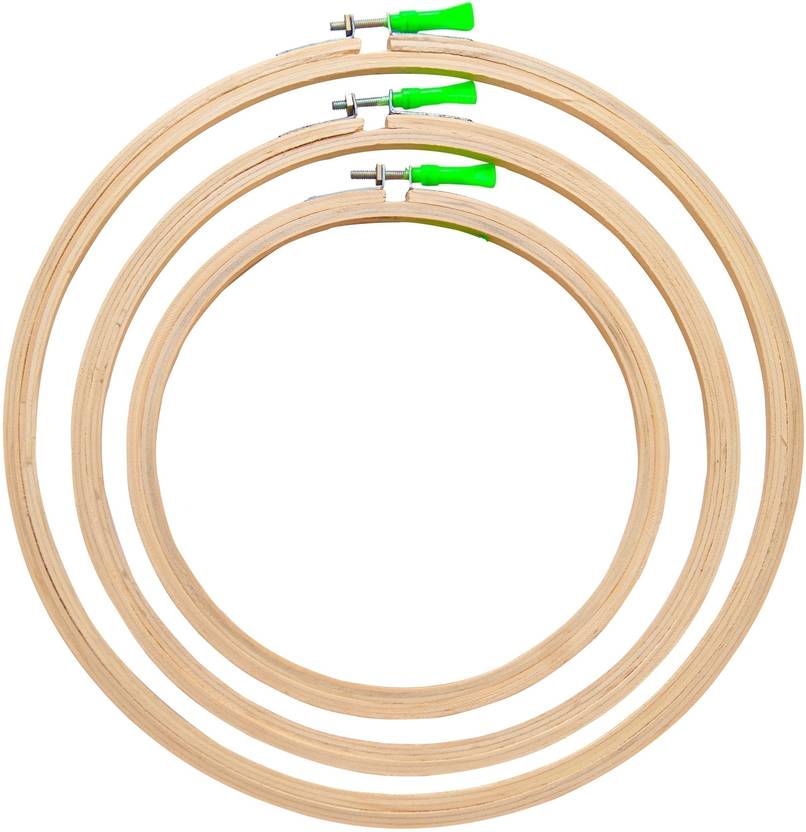 rawzone Wooden Embroidery Frame Hoop For Embroidery Sizes 6,8,10 Inches