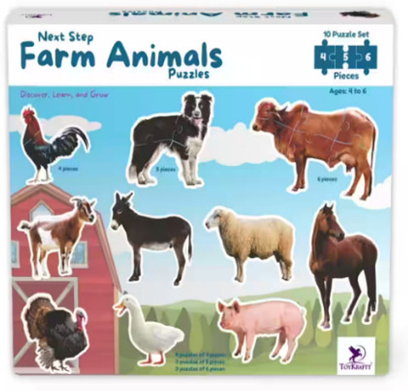ToyKraft Next Step Farm Animals Puzzle 39171