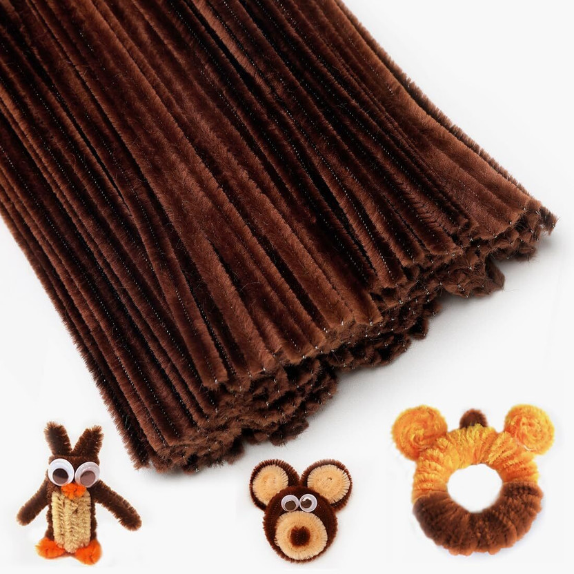 Prefact Prefact 100pcs(Approx) Premium Multicolour pipe Cleaners, 8mm Soft Fuzzy Wire For Craft - Flipkart Deal