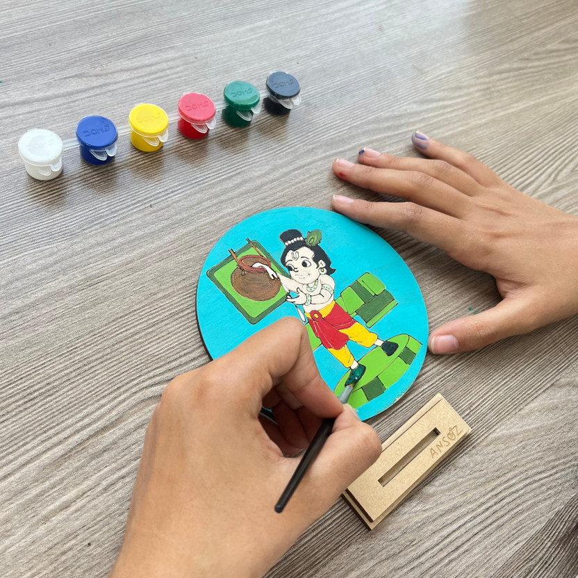 Ansoz Ansoz 5 Forms of Krishna DIY Art & Craft Kit: Engage, Create & Celebrate with Art - Flipkart Deal