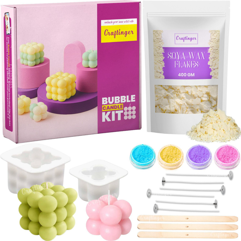 Craftinger DIY Candle Making Kit with 2 Moulds Candle