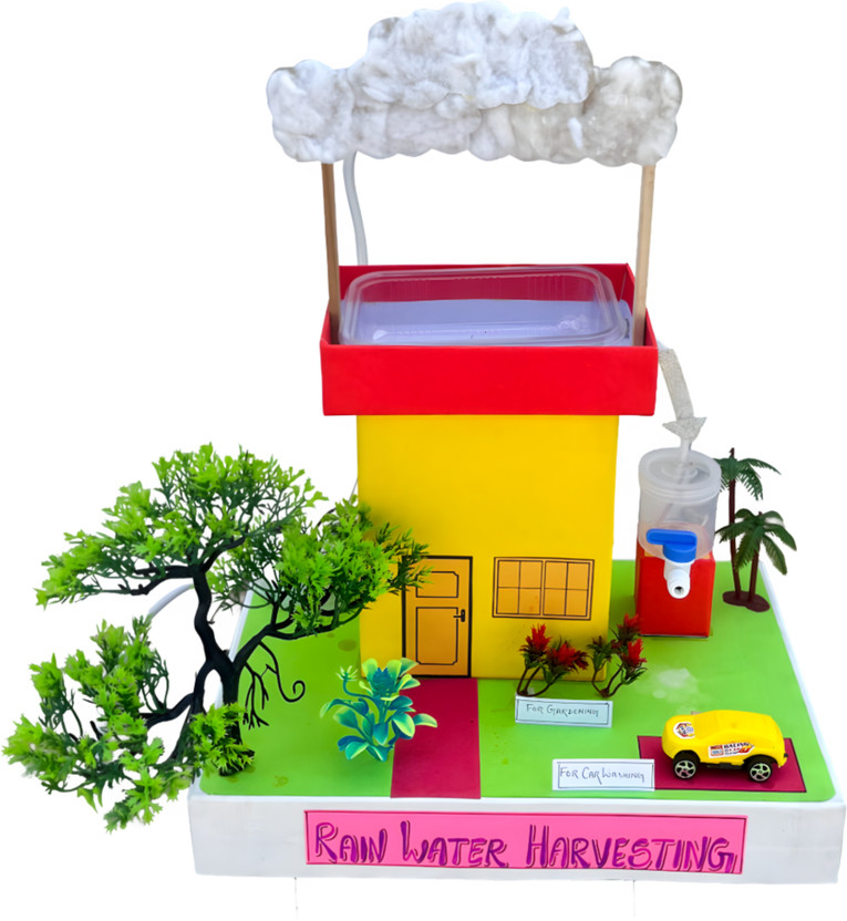 komodo craft Rain Water Harvesting Model Kit DIY Working Science Project for Students