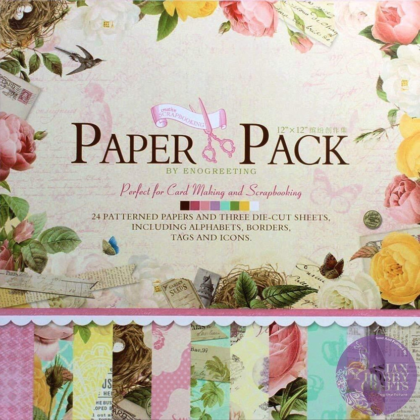 ASIAN ASIAN HOBBY CRAFTS Asian Hobby Crafts Paper Pack 12" x12" : 24 patterned papers (PS07) - Flipkart Deal