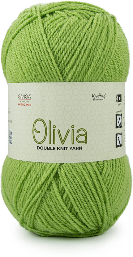 Ganga Ganga Acrowools Acrylic Olivia Hand Knitting Pack Of 2 Balls-100Gms Each. Olv016, Green - Flipkart Deal
