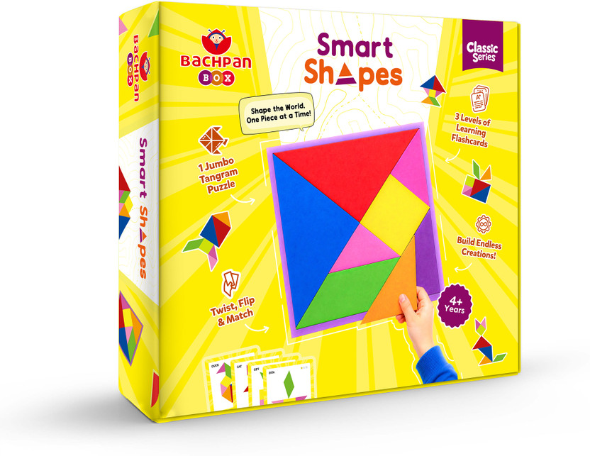 Bachpan Tangram Puzzle Toy Soft EVA Foam Educational Shape Game for Kid Learning Puzzle