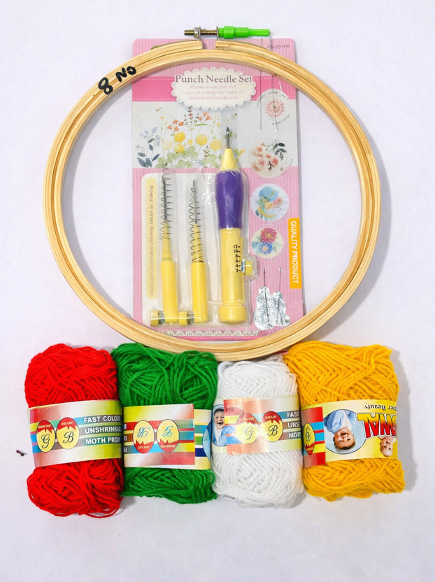 MOSOKHO Punch Needle Set And Wool Yarn for Embroidery DIY Needlework Tool Kit