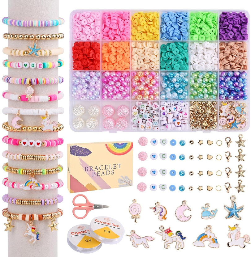 Vimiv Unicorn Bracelet Making Kit for Girls, Jewellery Making Kit for Kids DIY