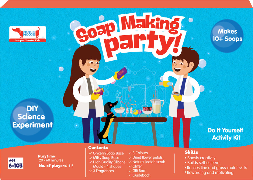 Cocomoco Kids Soap Making Party Kit | DIY Kit for Kids Age 6-12 | Creative Birthday Gift