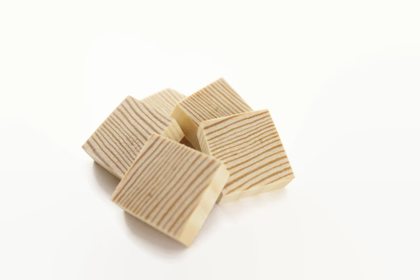 Nature House Wood Block for Crafts, Square Blocks Craft Painting, DIY, 1X1 Inch, Pack 50