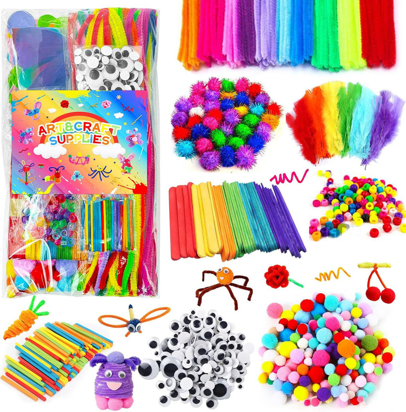 Qroof Arts & Crafts Supplies For Kids Crafts , Materials