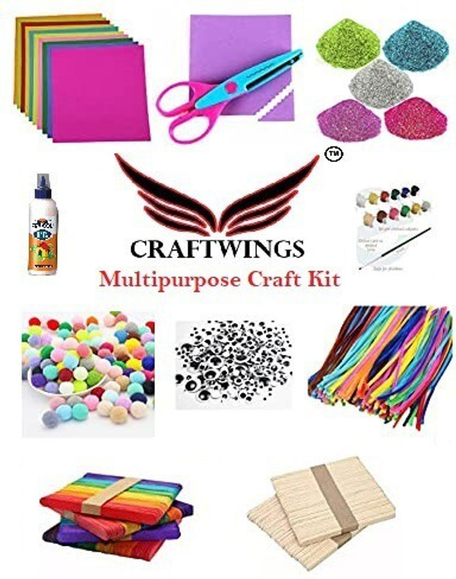 Craftwings Multipurpose Craft Kit for School Kids Hobby Crafts, Scrapbooking Craft Items