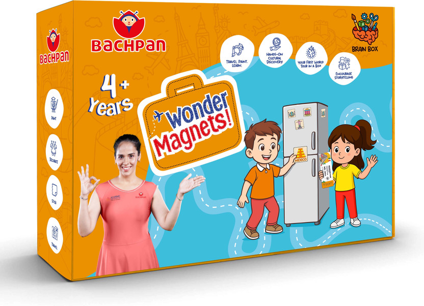 Bachpan Bachpan Wonder Magnets DIY Painting Kit Seven Wonders Fridge Magnet with Paint 4+ Years - Flipkart Deal