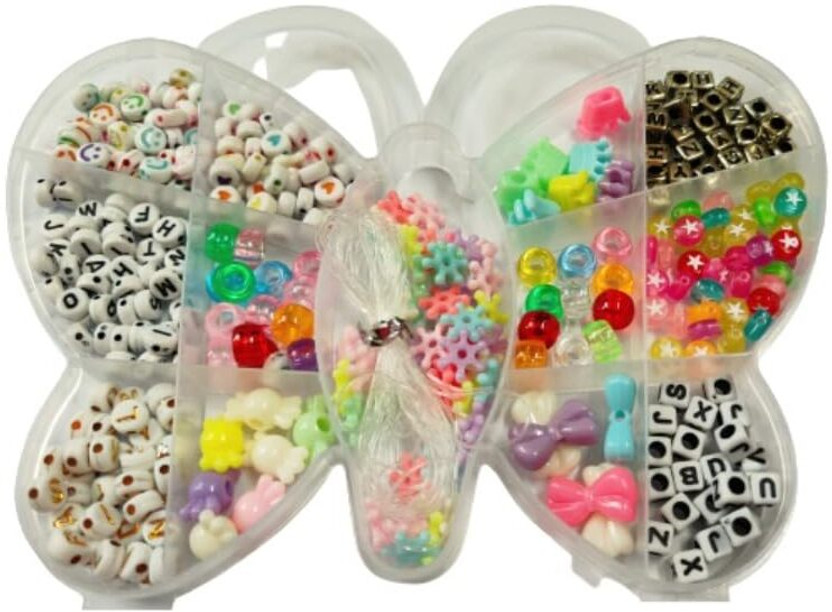 3A Featuretail Bead Set for DIY Craft, Mix Design Beads in Butterfly Design Case