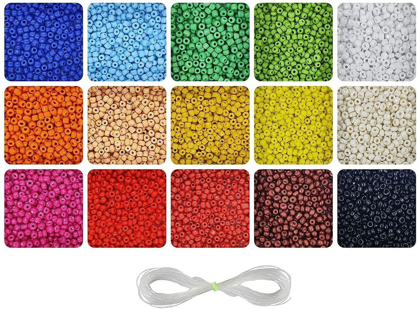 INDIKONB Seed Beads 8/0 3 mm for