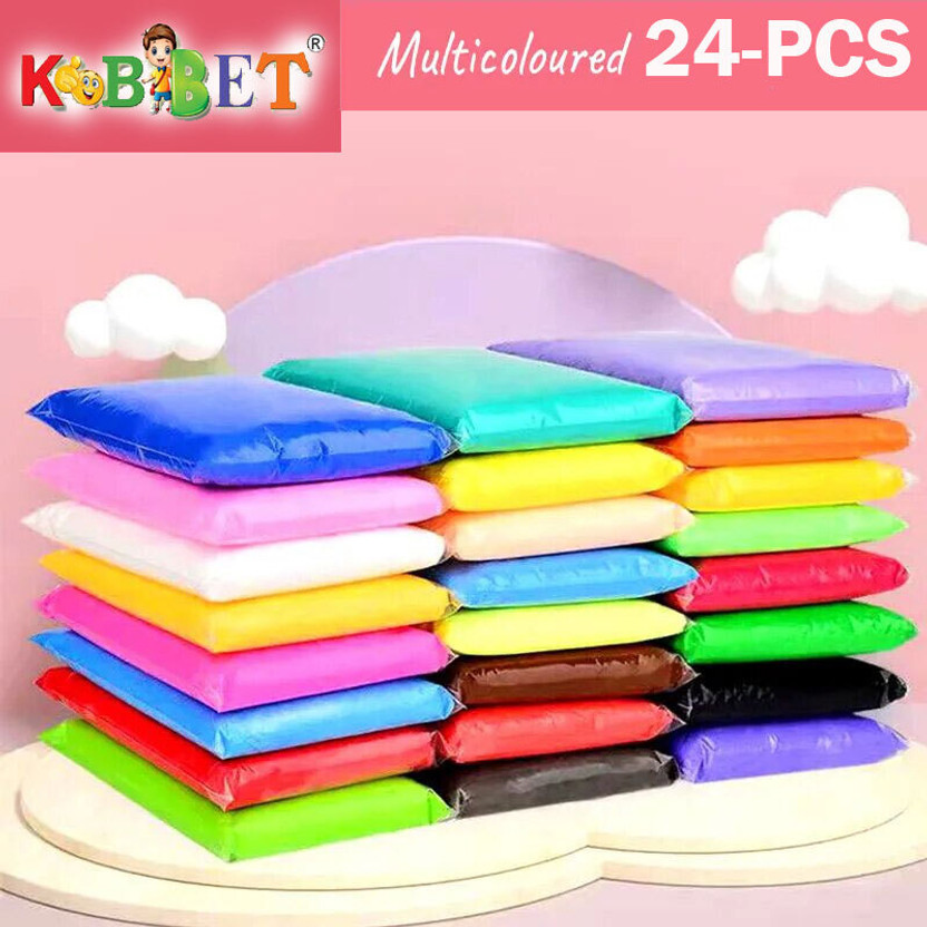KOBBET KOBBET 24-Pcs Ultra-Light DIY Creative Air Dry Clay for Magic Clay with 3 Moulds Tools - Flipkart Deal