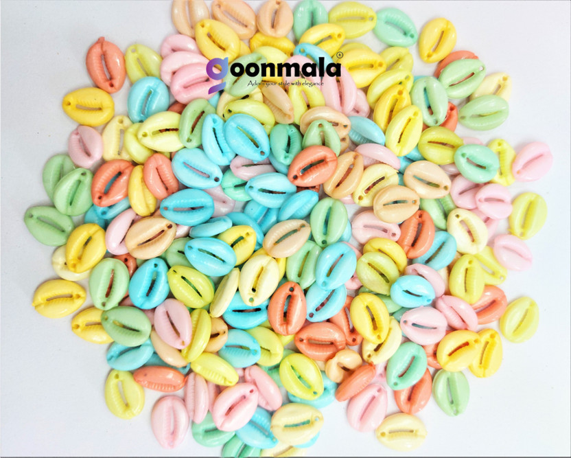 goonmala Pastel colour artificial Kodi/Cowrie for craft work 200 Piece